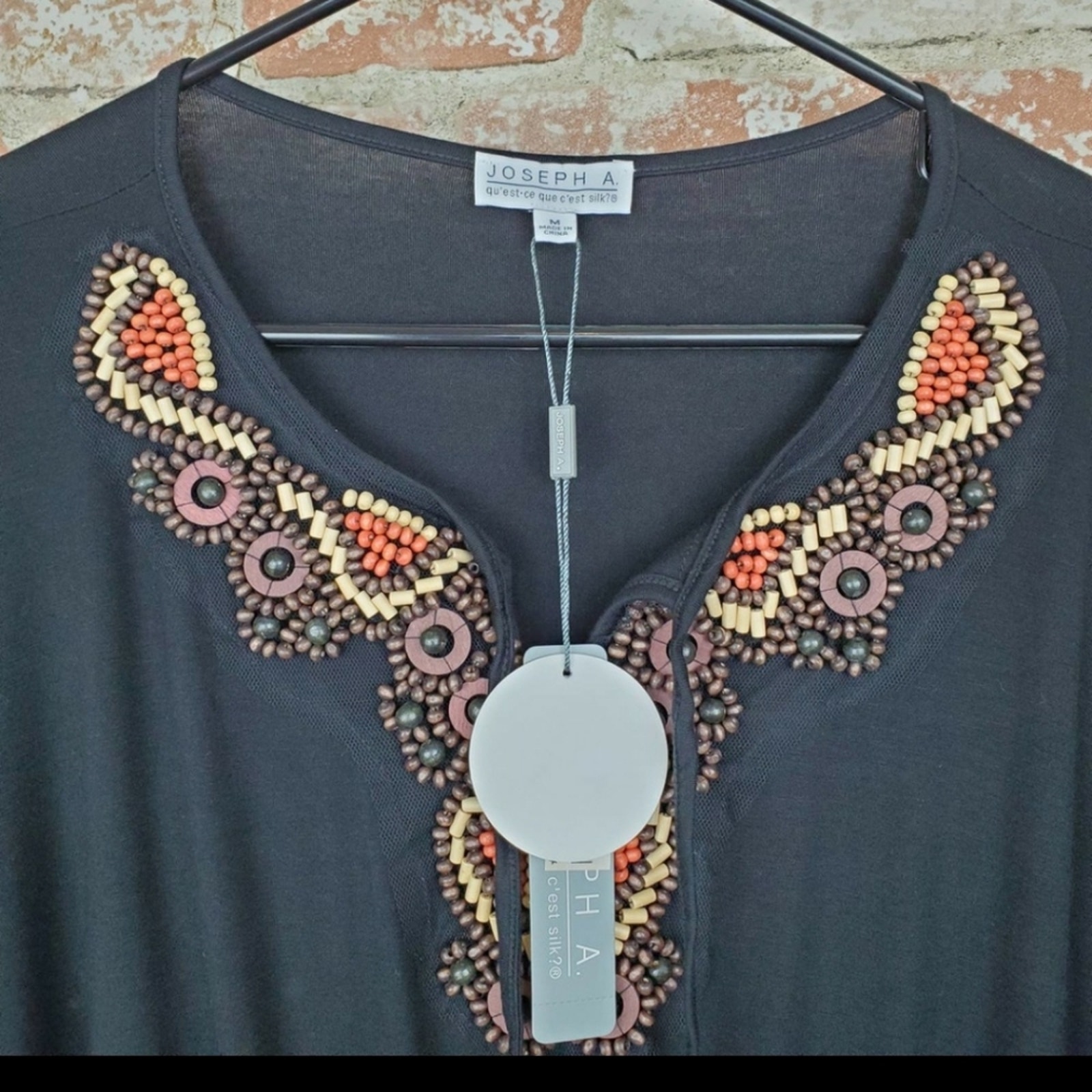 Joseph A. Beaded Boho Style Top Nwt — image 3 of 7